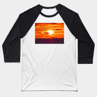 Fiery red sunset Baseball T-Shirt